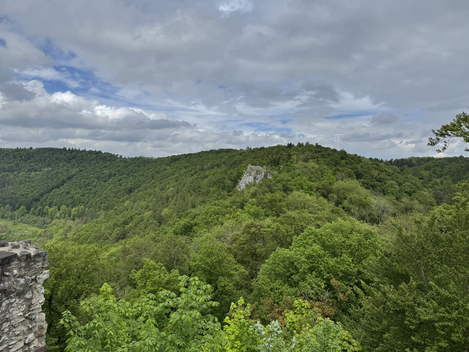 Forests and cliffs seen from the Rusenschloss